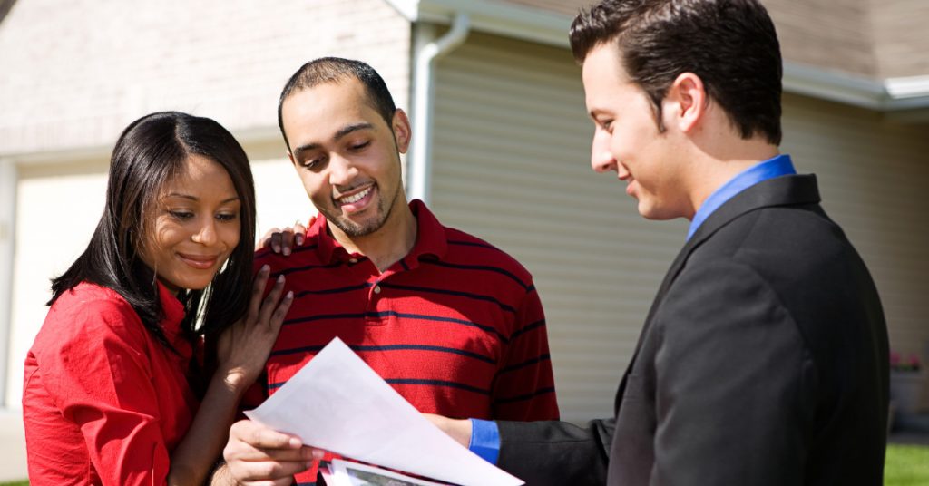 Couple buying a new home.