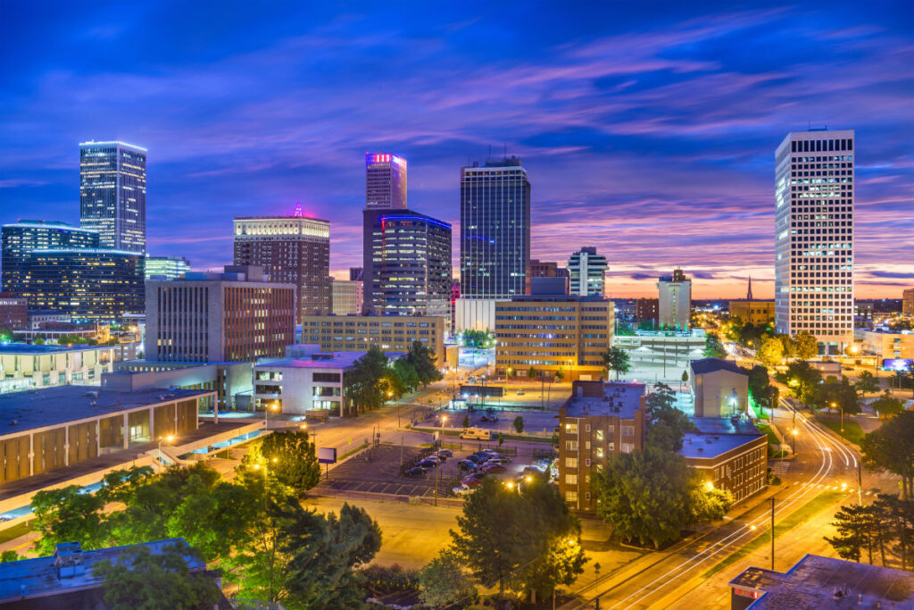 Tulsa, OK Skyline at Night